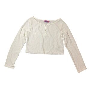 Edikted Off-White Long Sleeve Tee